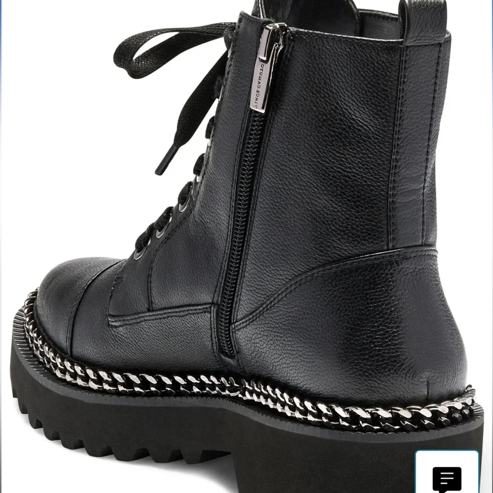 VINCE CAMUTO Mindita Chain Trim Combat Boot - Picture 6 of 13